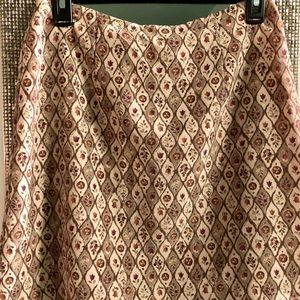 90s Express Mini Skirt, Vintage, Floral Botanical Pattern, Size 9/10